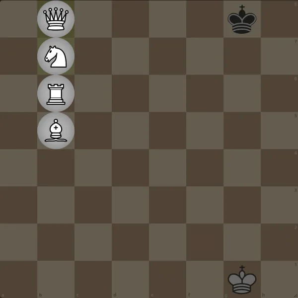 Diagramme montrant la promotion d'un pion en dame aux échecs